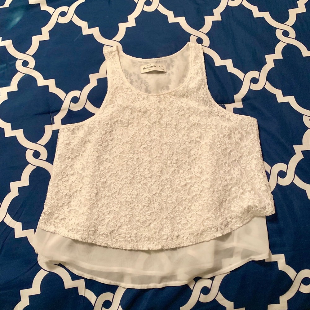 Abercrombie Kids white sleeveless tank